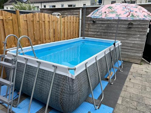 Zwembad compleet met Pomp en Verwarming (7.2 kw warmtepomp), Tuin en Terras, Zwembaden, Gebruikt, Opzetzwembad, 80 tot 120 cm