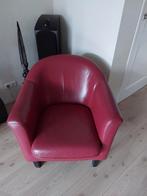 Rode leren stoel, Ophalen, 50 tot 75 cm