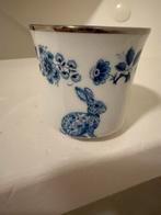 Vintage kleine botanische plant pot met afbeelding konijn, Ophalen of Verzenden