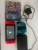 Nintendo Switch met Games + Extra Controller, Spelcomputers en Games, Games | Nintendo Switch, Gebruikt, Racen en Vliegen, 2 spelers