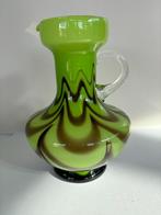 Groene glazen vaas modern design jaren 70-80, Antiek en Kunst, Antiek | Vazen, Ophalen of Verzenden