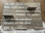 Wandbord brocante landelijk wonen, Nieuw, 75 tot 100 cm, Ophalen of Verzenden, Hout