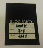 Bloc Party BACKSTAGE PASS Amsterdam 2007 Origineel, Verzenden, Gebruikt, Foto of Kaart