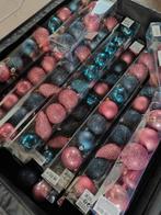 Kerstballen kunststof Roze/Blauw, Diversen, Kerst, Ophalen, Zo goed als nieuw