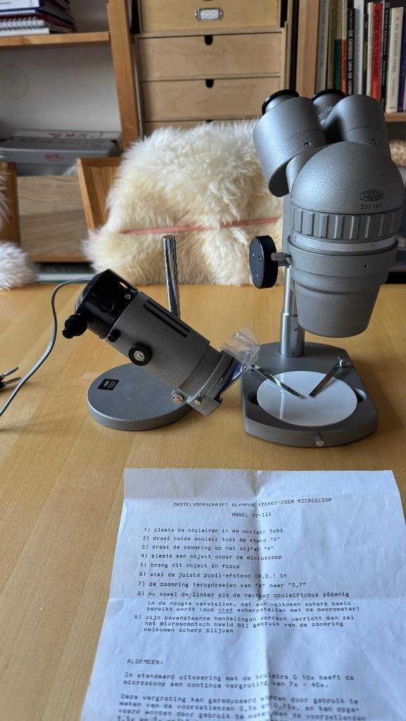 Olympus stereo-zoom microscoop, Doe-het-zelf en Verbouw, Meetapparatuur, Gebruikt, Overige meters, Ophalen