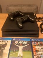 PS4 Pro + 2 Controllers + 3 Games (Call of Duty, FC25, GTA), Spelcomputers en Games, Ophalen, Met 2 controllers, Pro, Gebruikt