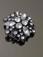 Vintage Broche met Kristallen, Sieraden, Tassen en Uiterlijk, Broches, Brons, Met strass, Minder dan 4 cm, Ophalen of Verzenden