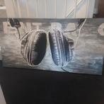 Schilderij koptelefoon, Ophalen, Zo goed als nieuw, Schilderij, 75 cm of meer