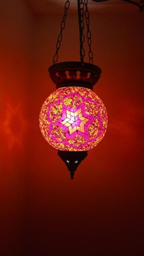 Diverse Oosterse Arabische Marrakech hanglamp glasmozaiek, Huis en Inrichting, Lampen | Hanglampen, Nieuw, 50 tot 75 cm, Glas
