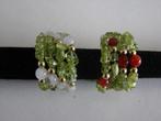 Twee ringen met peridot edelsteen kraaltjes., Ophalen of Verzenden, Nieuw, Kleiner dan 17, Dame