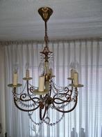 marmeren hanglamp met kristal kettingen, Antiek en Kunst, Antiek | Lampen, Ophalen of Verzenden