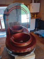 Vintage Wastafel met Spiegel, Ophalen, Minder dan 50 cm, Gebruikt, Minder dan 100 cm