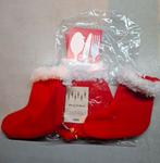 4 rood witte kerssokken als houder voor bestek, bestekhouder, Ophalen, Zo goed als nieuw