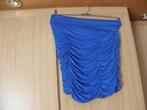 Goedkope kobalt blauwe stretch rimpel rok REALIZE mt L goed, Maat 38/40 (M), Blauw, Ophalen of Verzenden, Realize