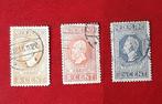 1913 Klassieke Jubileumzegels Nederland 3 stuks Gestempeld, Postzegels en Munten, Postzegels | Nederland, Ophalen, T/m 1940, Gestempeld