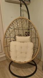 Schommelstoel Hang Ei - Xenos, Huis en Inrichting, Stoelen, Bruin, Ophalen of Verzenden, Zo goed als nieuw, Riet of Rotan