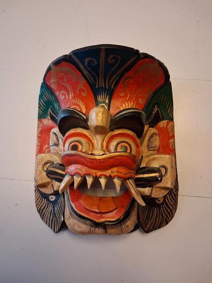 Balinees Houten Masker, Antiek en Kunst, Kunst | Overige Kunst, Ophalen of Verzenden
