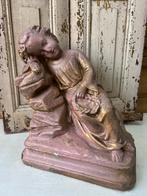 Brocante roze goud Jezusbeeld heiligenbeeld (Janneke), Antiek en Kunst, Antiek | Religie, Ophalen of Verzenden