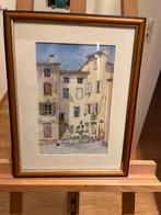 Aquarel Fontaine Coumari, Saillans, Ophalen of Verzenden