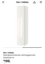 Pax kast 50x60x236 met witte hoogglans deur, Ophalen, Gebruikt, 200 cm of meer, 50 tot 100 cm