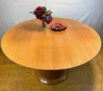 Gratis bezorging! Vintage Deense ronde eiken uitschuifbare, Gebruikt, 100 tot 150 cm, -, Ophalen of Verzenden