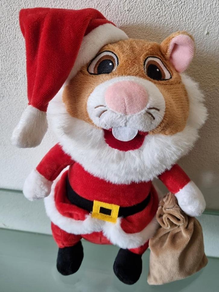Orig, AH HAMSTER, "KERSTMAN/SANTA+ZAK,30cm,Label,Inwst!, Kinderen en Baby's, Speelgoed | Knuffels en Pluche, Zo goed als nieuw