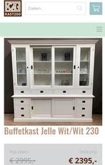 Witte Buffetkast Jelle van Kast2go - 230cm breed, Huis en Inrichting, Kasten | Buffetkasten, Ophalen, Overige materialen, Met deur(en)