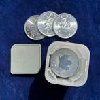 10x 1 ounce zilveren Maple Leaf munten 2021, Ophalen of Verzenden, Zilver