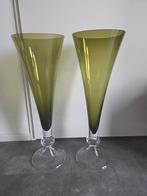 2 hoge vintage vazen XL, Ophalen, Gebruikt, Overige kleuren, 50 tot 75 cm