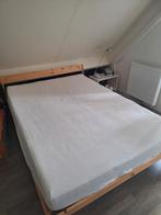 Ikea Grenen Bed 140x200 met Matras en Lattenbodem, Ophalen, Bruin, Tweepersoons, Scandinavisch