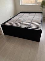 Tweepersoonsbed/twijfelaar, Huis en Inrichting, Ophalen, Gebruikt, Zwart, 140 cm