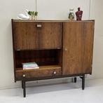 Highboard vintage midcentury barkast klep wandkast Rosewood, Huis en Inrichting, Kasten | Wandmeubels, Overige materialen, 100 tot 150 cm
