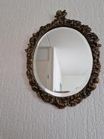 Prachtige Bronzen Ovalen Spiegel, Ophalen of Verzenden, Ovaal, Minder dan 50 cm, Minder dan 100 cm