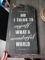 te koop houte wand  decoratie bord, Ophalen, Gebruikt