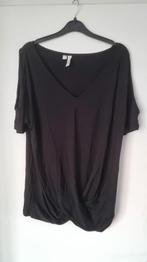 Losvallend shirt korte mouw open schouder - maat 36/38, Zwart, Ophalen of Verzenden, Zo goed als nieuw, Korte mouw