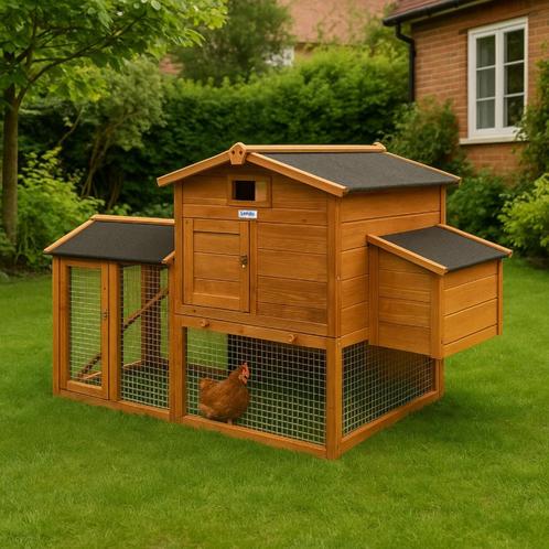 Kippenverblijf | Kippenhok | Buitenhok | 204x46x84 | Hout, Dieren en Toebehoren, Pluimvee | Toebehoren, Nieuw, Kippenhok of Kippenren