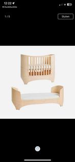 Twee Liander bedjes met toebehoren, Gebruikt, 90 cm, Eenpersoons, Beige