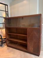 Vintage Vitrine Kast, Huis en Inrichting, Kasten | Vitrinekasten, Ophalen, Gebruikt, 50 tot 100 cm, Glas