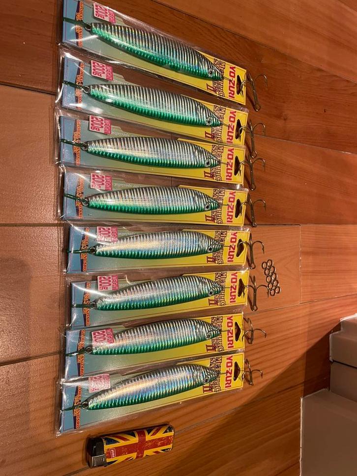 Yozuri Metallic Sardine 200gr speed pilker 8st met ring&dreg, Watersport en Boten, Hengelsport | Zeevissen, Zo goed als nieuw