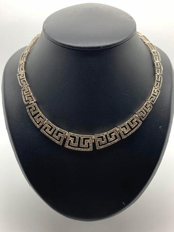 X874 Prachtig zilveren collier markasiet beschikbaar voor biedingen