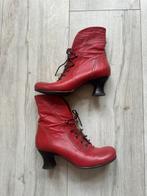 Italiaanse design leren rode laarsjes, Lage of Enkellaarzen, Ophalen of Verzenden, Zo goed als nieuw, Rood