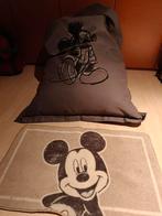 Mooie Micky Mouse Zitzak + Mat, Ophalen, Zo goed als nieuw, Grijs, Zitzak