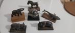 Collectie van 6 metalen dierenfiguren, Antiek en Kunst, Kunst | Beelden en Houtsnijwerken, Ophalen of Verzenden