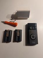 Ring Deurbel 2 (2e generatie) + 2 accu's + Chime, Ophalen, Ingebouwde camera, Zo goed als nieuw, Draadloos