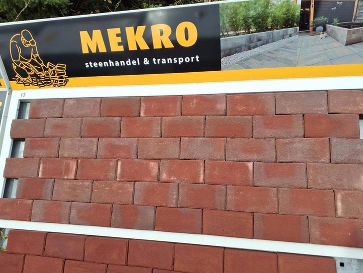 Grote partij gebakken klinkerkeien! Rood/bruin - 1000m², Tuin en Terras, Tegels en Klinkers, Zo goed als nieuw, Klinkers, Beton