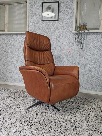 Meubelzorg leren design relax fauteuil handmatig  beschikbaar voor biedingen