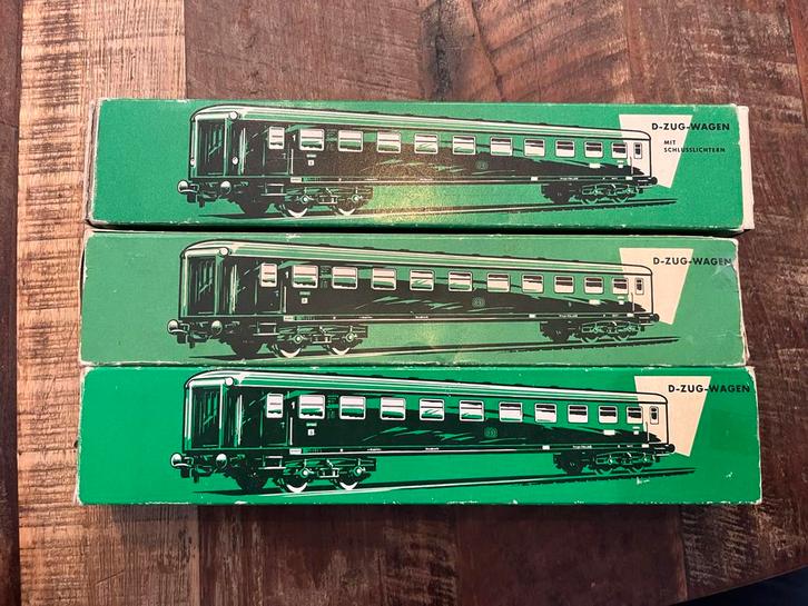 Marklin H0 D-Zug Wagons - 3 stuks, Hobby en Vrije tijd, Modeltreinen | H0, Gebruikt, Wagon, Wisselstroom, Märklin, Analoog, Ophalen of Verzenden