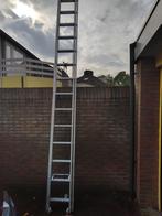 Zgan aluminium uitschuifbare ladder, Doe-het-zelf en Verbouw, Ladders en Trappen, Ophalen, Zo goed als nieuw, 4 meter of meer