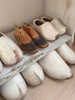 Set oude houten schoenmal ~ leest met leer, Antiek en Kunst, Curiosa en Brocante, Ophalen of Verzenden