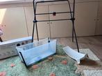 Stokke badje, newborn inzet + standaard, Zo goed als nieuw, Badje, Standaard, Ophalen
